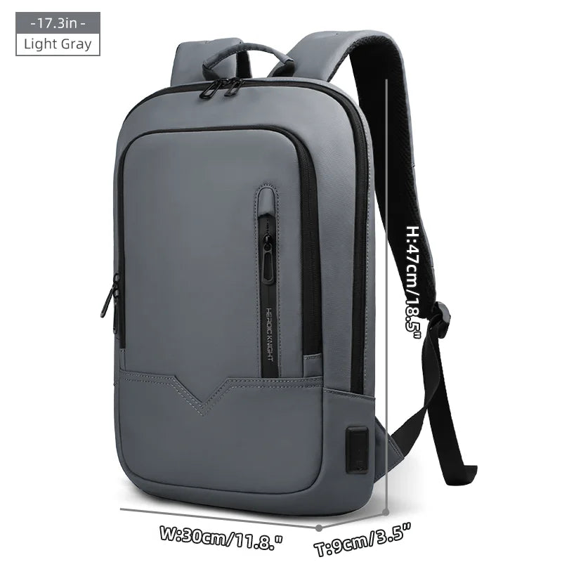 Slim Business Laptop Backpack 17.3 Inch with USB Port – Waterproof & Lightweight