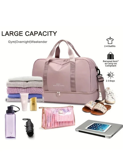 Expandable Travel Duffle Bag | Women's Gym & Weekend Overnight Bag