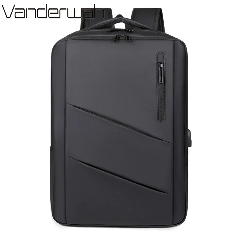 Large Capacity Travel Backpack with USB Charging Port – Water-Resistant Business Bag for Men