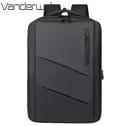 Large Capacity Travel Backpack with USB Charging Port – Water-Resistant Business Bag for Men