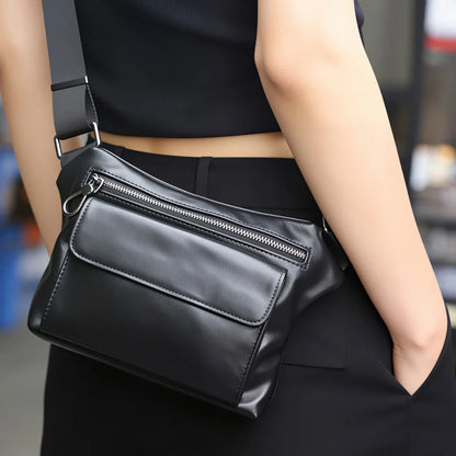 Men's Genuine Leather Crossbody Waist Bag