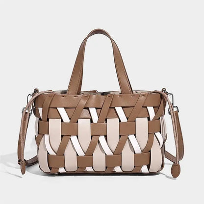 Woven Basket Handbag – 2-in-1 Shoulder & Crossbody Bag