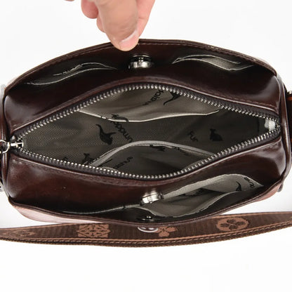 Soft Oil Leather Crossbody Bag for Women – Designer Shoulder Bag