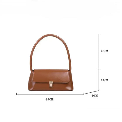 Women's Leather Shoulder Bag – Chic Underarm Handbag