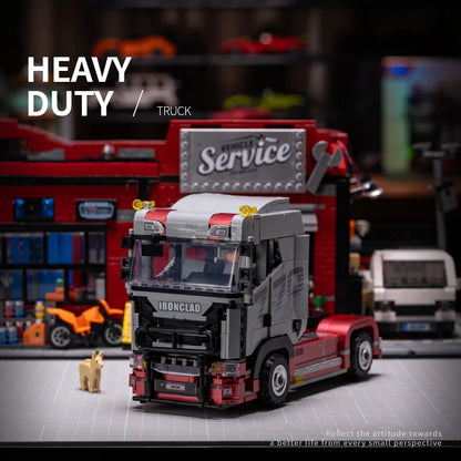 Semi Truck MOC Building Set – Technical Tractor Bricks Model
