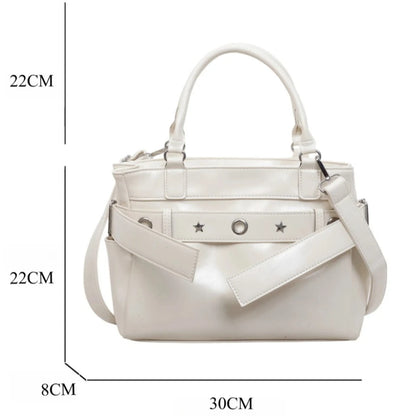 PU Leather Tote Bag – Large Capacity Women's Shoulder & Crossbody