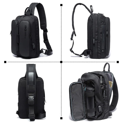 Bange Crossbody Sling Bag with USB Charging Port for Men