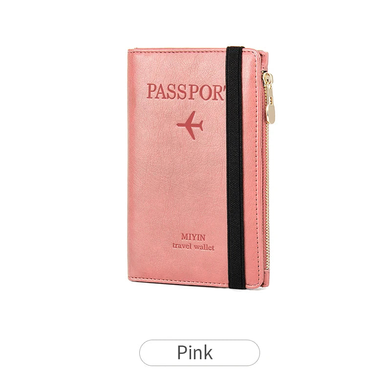 RFID Blocking Passport Holder – Protective Travel Document Case for Women & Men