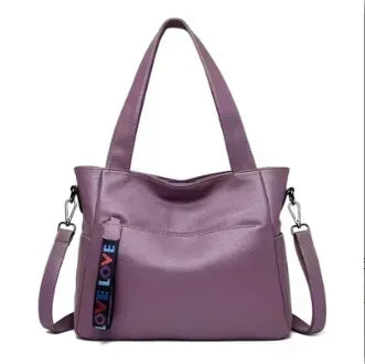Leather Tote Shoulder Bag for Women – Large Crossbody Handbag