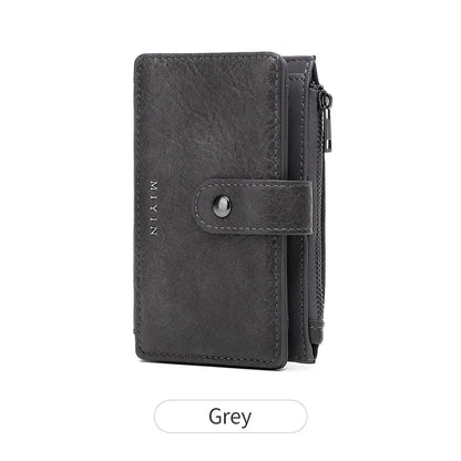RFID Blocking Women's Trifold Wallet – Retro PU Leather Multi-Card Slot