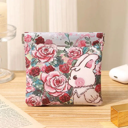 Mini Cosmetic Bag – Cute Print Portable Lipstick & Jewelry Pouch