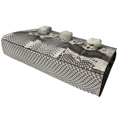 Real Snakeskin Leather Clutch Wrist Bag for Men – Luxury