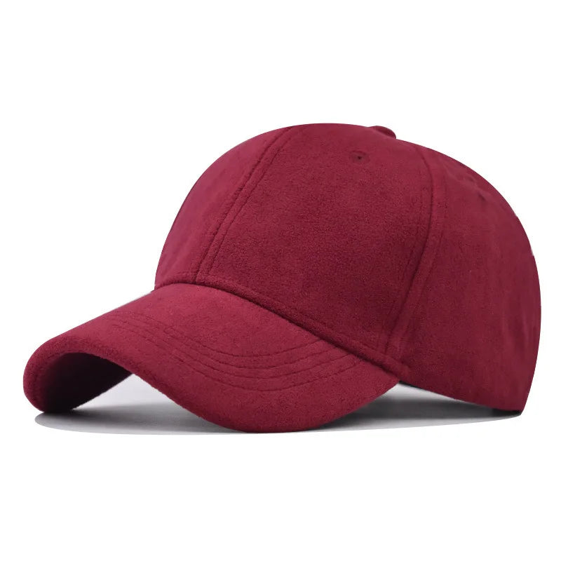 Suede Baseball Cap – Unisex Snapback Hat for Men & Women