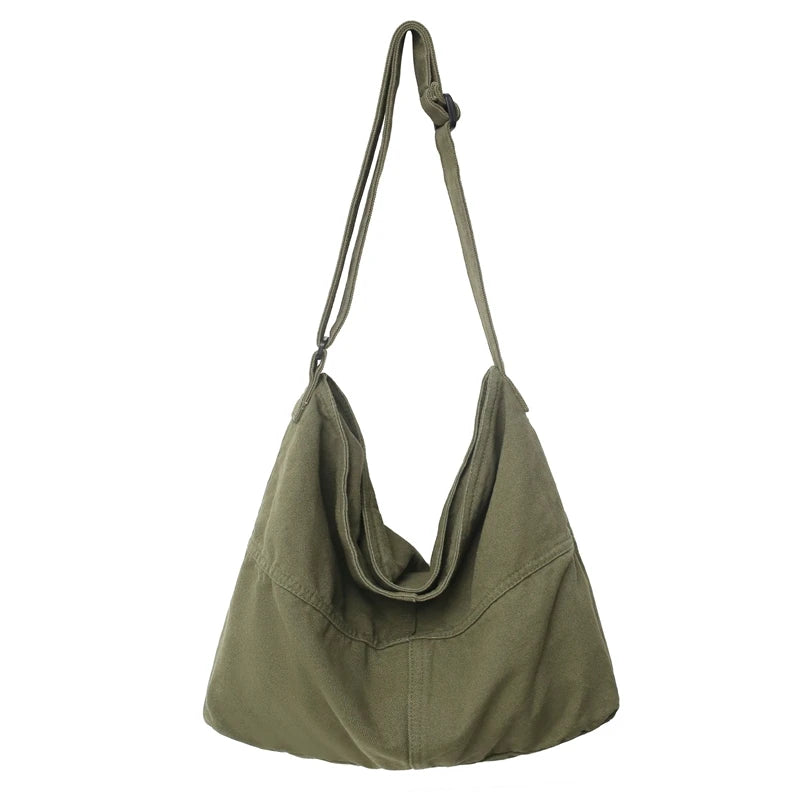 Canvas Crossbody Shoulder Bag – Casual Hobo Bag for Women & Men