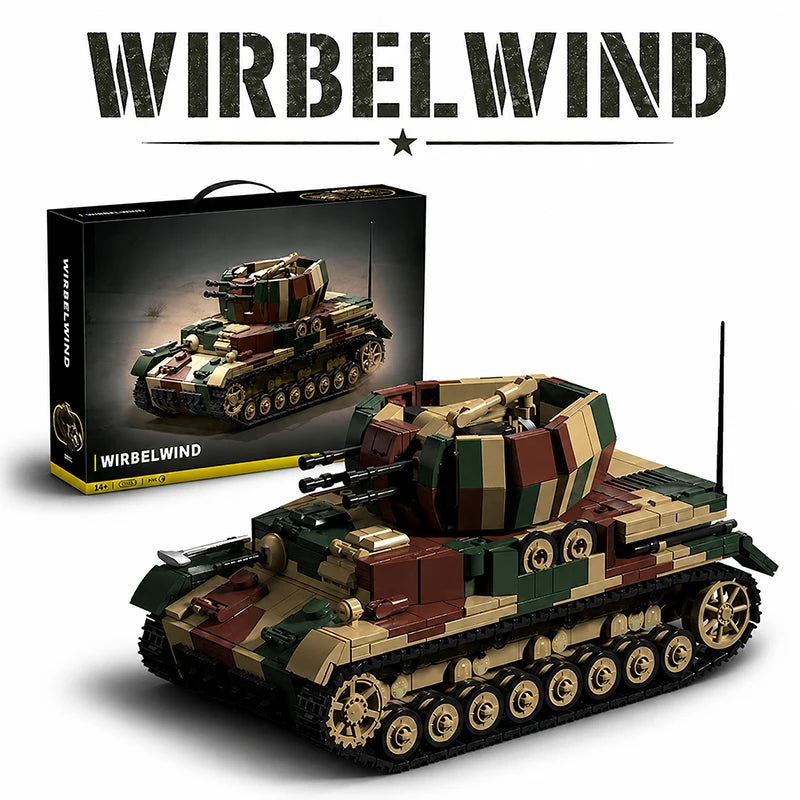 Panzer IV H Tank MOC Building Block Set Military Model with Soldier Figures