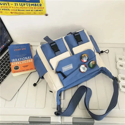 Harajuku Canvas Crossbody Messenger Bag for Men & Women