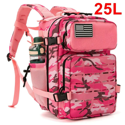 Tactical Backpack with Bottle Holder – 25L & 45L MOLLE Rucksack