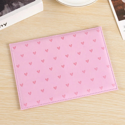 Passport Holder – Cute Heart Print PU Leather Travel Wallet