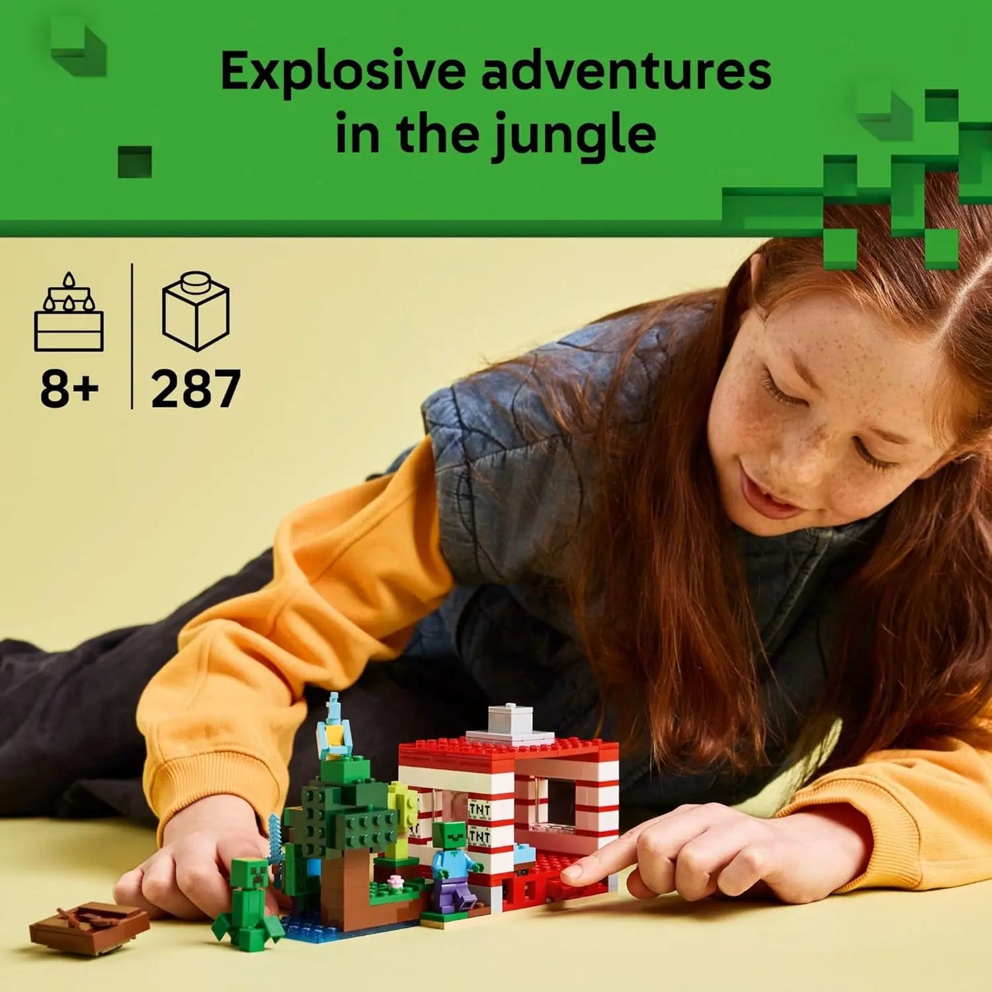 LEGO Minecraft 21275 The TNT Jungle House Building Set