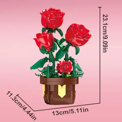 Flower Bouquet Building Blocks Set – Sunflower Potted Plant Decor