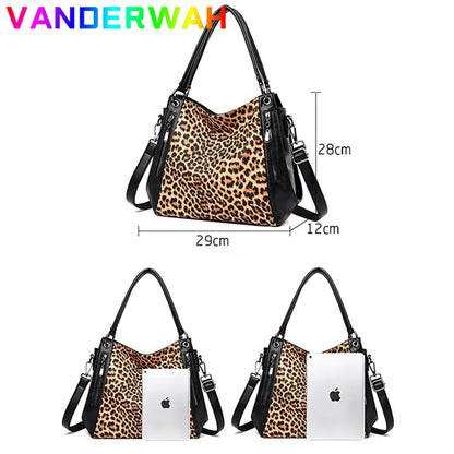 Women's Leopard Print Tote Bag – Luxury Shoulder & Crossbody