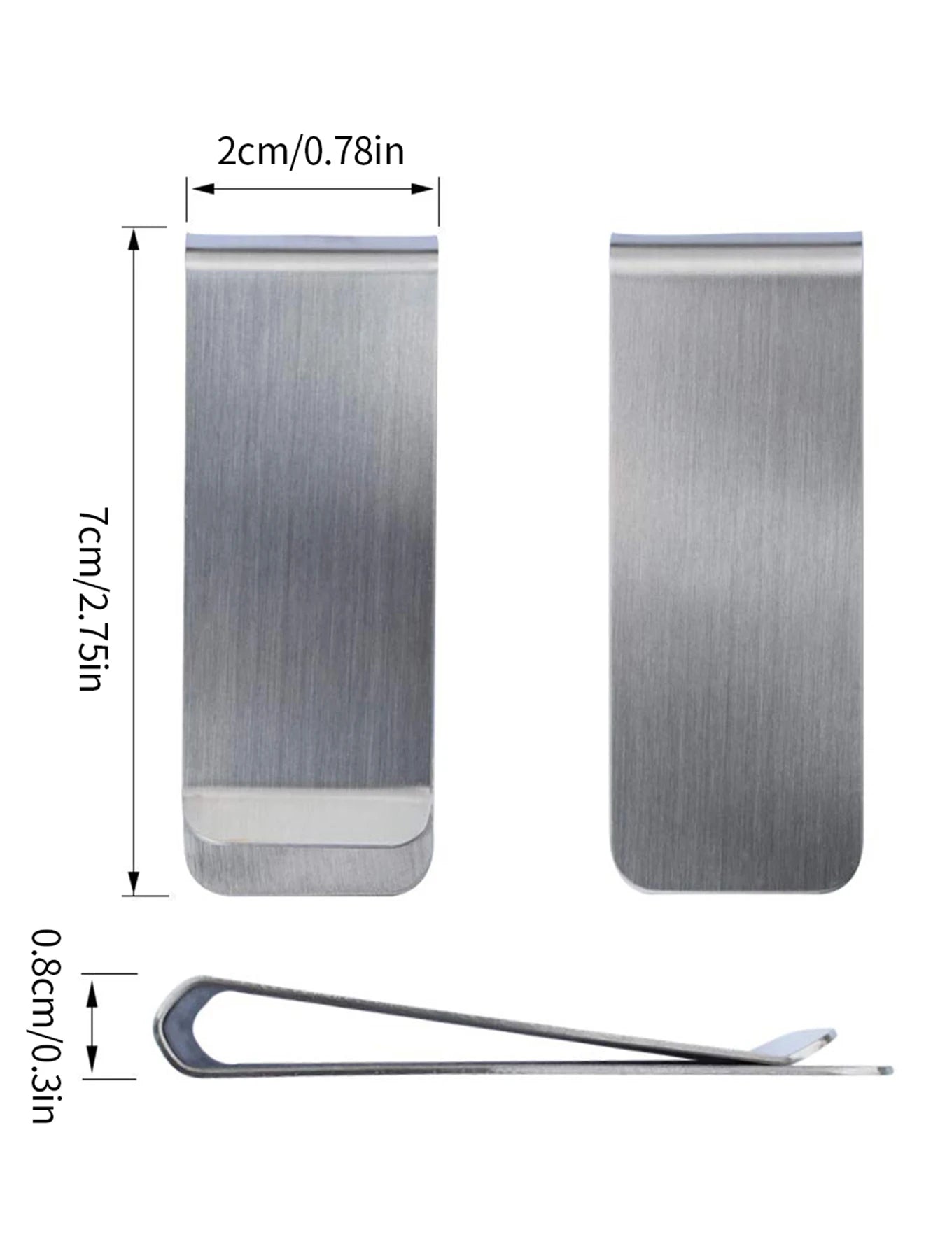 Stainless Steel Money Clip for Men – Ultra-Thin Minimalist Cash Clip