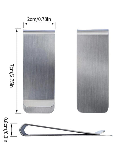 Stainless Steel Money Clip for Men – Ultra-Thin Minimalist Cash Clip