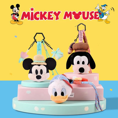 Disney Character Plush Keychain – Mickey & Friends Pendant