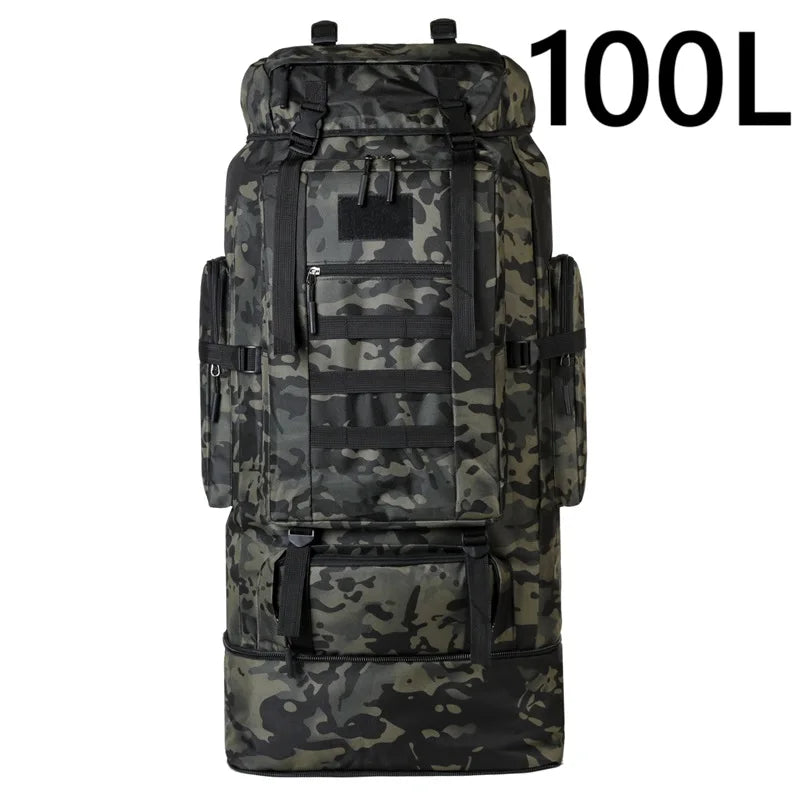 80L/100L Tactical Backpack – Large Hiking & Mountaineering Bag