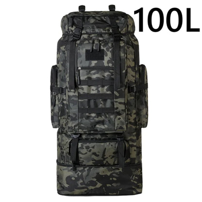 80L/100L Tactical Backpack – Large Hiking & Mountaineering Bag