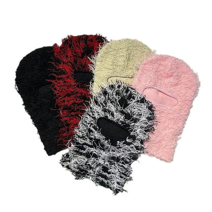 Balaclava Ski Mask – Distressed Knit Full Face Winter Hat