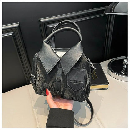 Shirt-Style Crossbody Bag – Minimalist Women's Shoulder Handbag