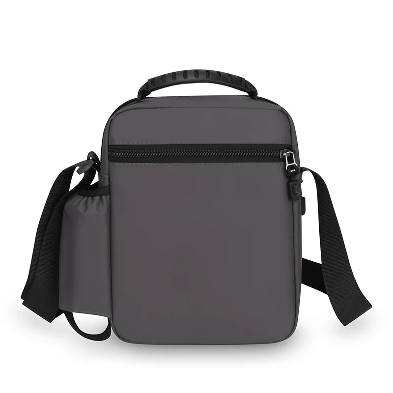 Men's Crossbody Shoulder Bag with Bottle Pocket
