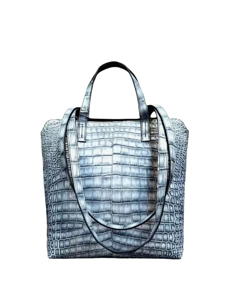 Crocodile Leather Large Tote Bag – Women's Shoulder Bag