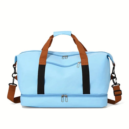 Large Capacity Gym Duffel Bag with Shoe Compartment