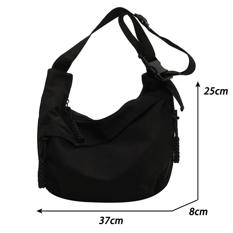 Nylon Hobo Crossbody Bag for Women
