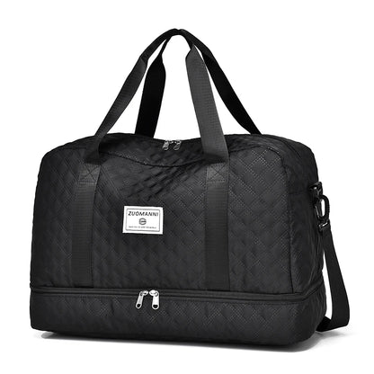 Large Capacity Travel Duffel Bag Quilted Sports Gym Bag
