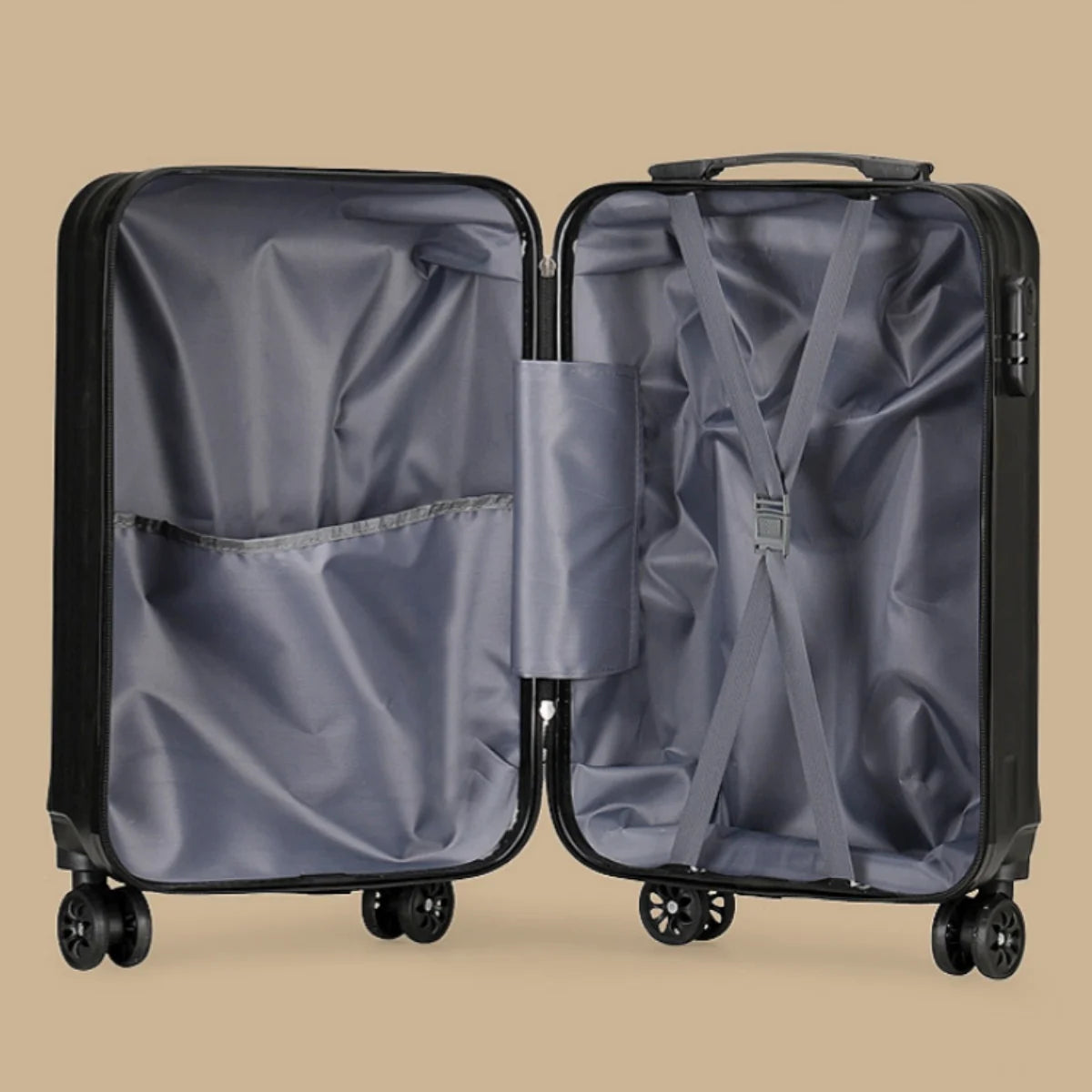 20-Inch Hardshell Trolley Suitcase with Combination Lock