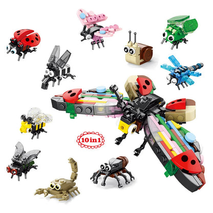 10-in-1 Animal World Building Blocks Kit – Elephant, Giraffe & More