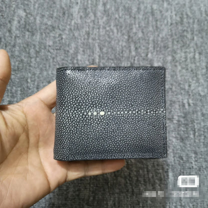 Stingray Skin Short Wallet for Men – Genuine Exotic Leather Bifold