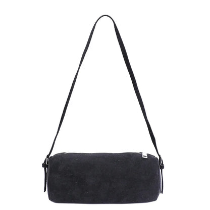 Suede Pillow Shoulder Bag Slouchy Hobo Crossbody Handbag