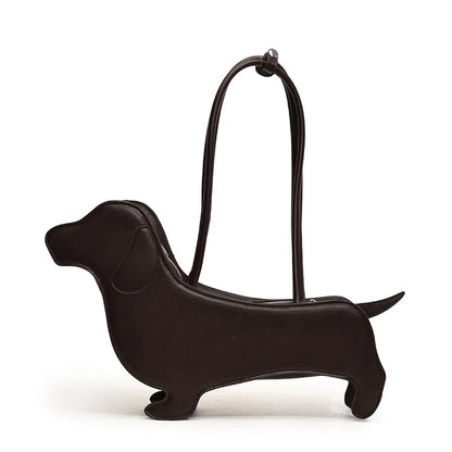Dachshund Shoulder Bag – 3D PU Leather Novelty Handbag