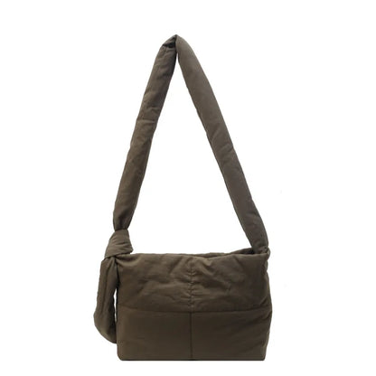 Puffy Down Cotton Padded Shoulder Bag Large Capacity
