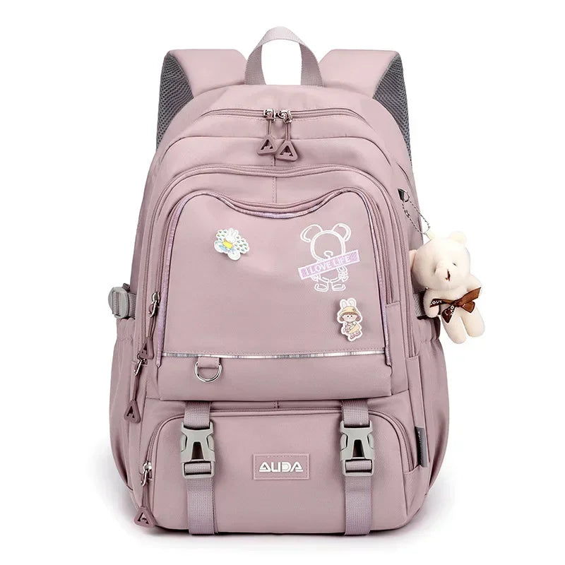 Kids Kawaii School Backpack – Large Waterproof Girls Bag with Laptop Compartment