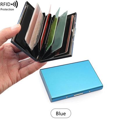 RFID Blocking Metal Card Holder – Ultra-Thin Stainless Steel Wallet for Men & Women