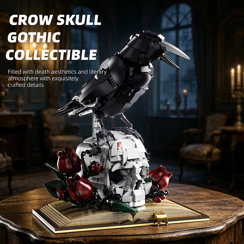 Gothic Crow & Skull MOC Building Blocks Set – 1358pcs