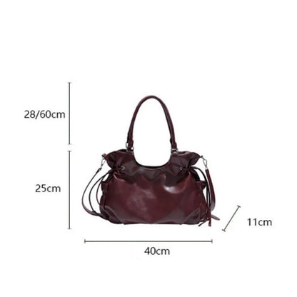 Large Capacity Tote Bag – Retro Crossbody Shoulder Bag