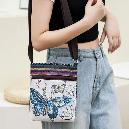 Embroidered Crossbody Bag – Boho Ethnic Phone Purse for Women