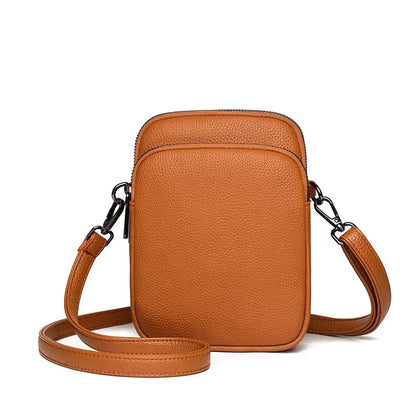 2025 New 100 Genuine Cowhide Women S Leather Mobile Phone Bag Crossbody Bags Designer Messenger
