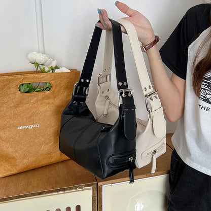 Y2K Motorcycle Shoulder Bag for Women